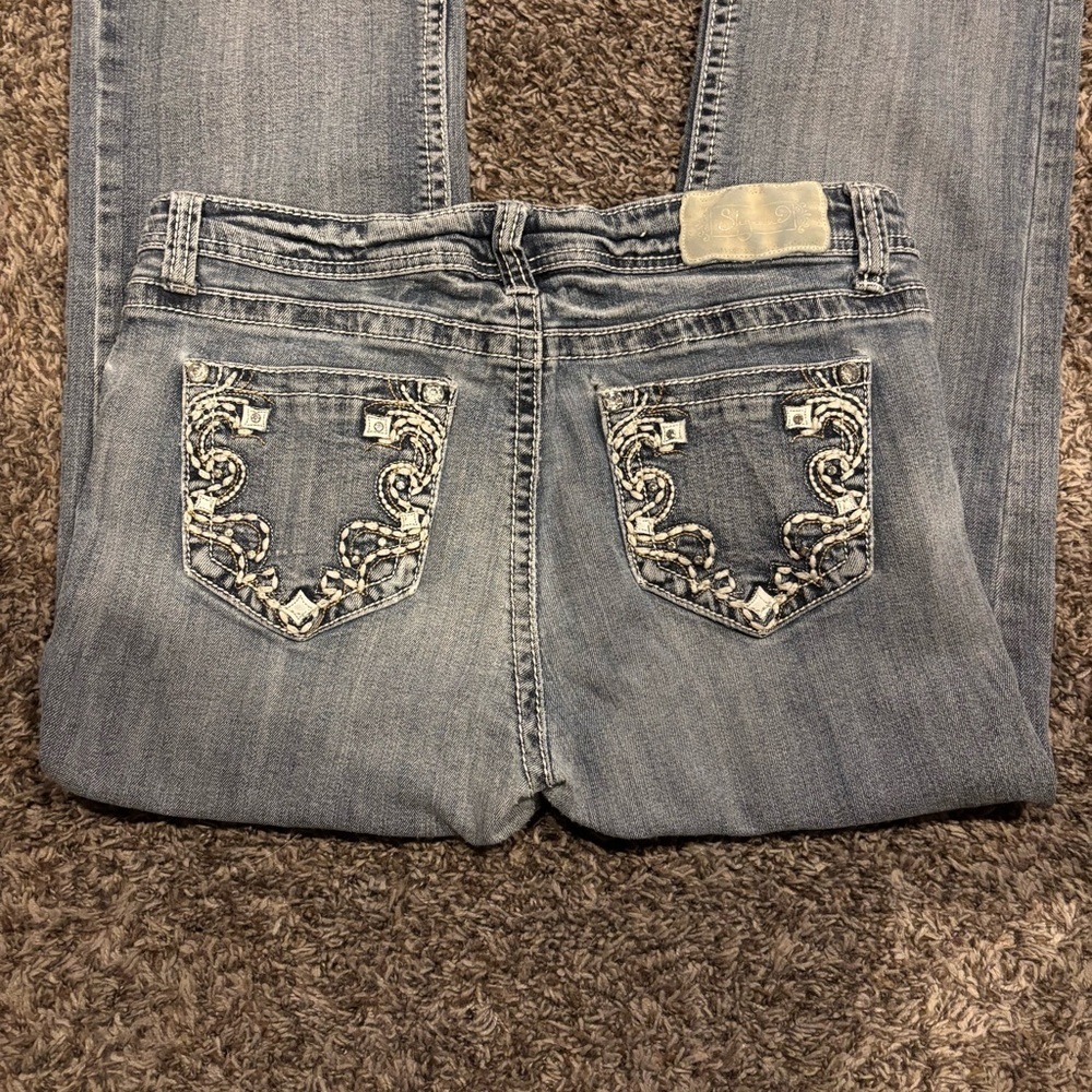 Shyanne Boot Cut Jeans with Embellished Pockets